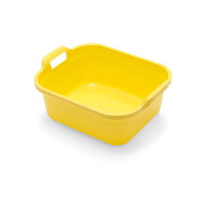 Żółta plastikowa miska z rączkami Addis, 39x32x14 cm
