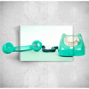 Obraz 3D Mosticx Turquoise Telephone, 40x60 cm