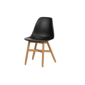 Czarne drewniano-plastikowe krzesło ogrodowe Lotus – Exotan