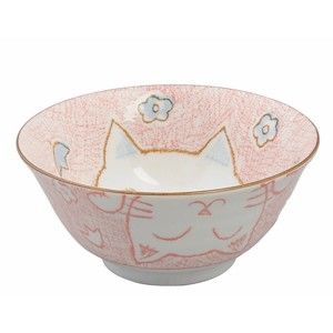 Różowa miska Tokyo Design Studio Cat, ø 15,3 cm