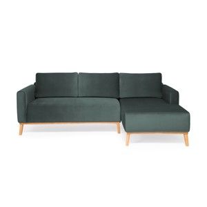 Szaroniebieska sofa 3-osobowa Vivonita Milton Trend, prawy róg