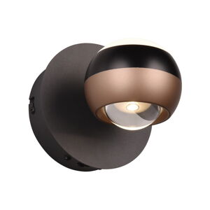 Kinkiet LED w czarno-miedzianym kolorze ø 10 cm Orbit – Trio Select