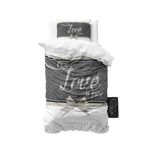 Bawełniana pościel jednoosobowa Sleeptime Pure Love, 140x220 cm