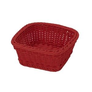 Czerwony koszyczek stołowy Saleen, 19x19 cm