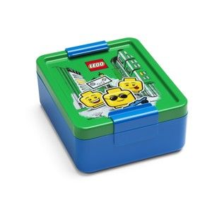 Niebieski pojemnik na przekąski z zielonym wieczkiem LEGO® Iconic