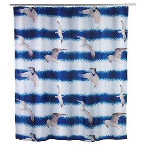Niebieska zasłona prysznicowa Seagull Wenko, 1,8 mx2 m
