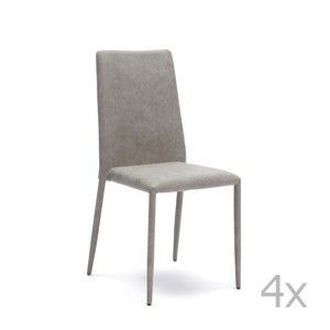 Zestaw 4 jasnoszarych krzeseł Design Twist Dammam