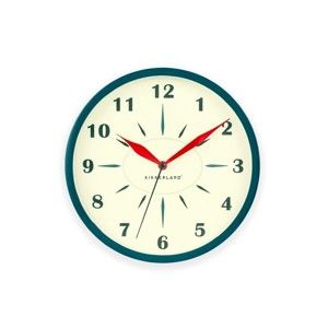 Niebiesko-biały zegar ścienny Kikkerland Time