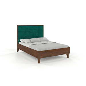 Łóżko dwuosobowe z litego drewna sosnowego SKANDICA Frida Dark, 160x200 cm
