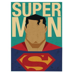 Plakat Blue-Shaker Super Heroes Super Man, 30x40 cm
