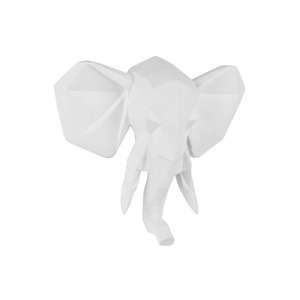 Matowy biały wieszak ścienny PT LIVING Origami Elephant