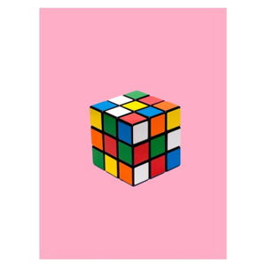 Plakat Blue-Shaker Objets Cultes Rubiks Cube, 30x40 cm