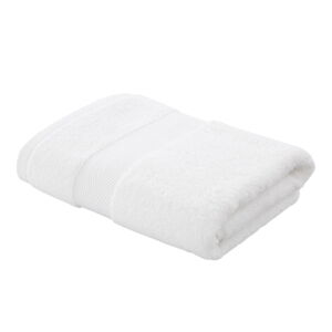 Biały ręcznik bawełniany z jedwabiem 50x90 cm - Bianca