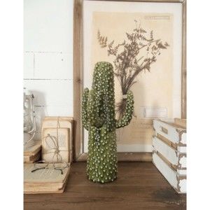 Zielona figurka ceramiczna Orchidea Milano Cactus Summer In Italy, wys. 41 cm