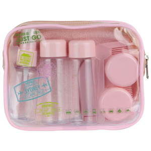 Różowy mini zestaw podróżny na kosmetyki Le Studio Avion Rose