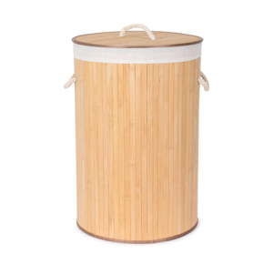 Okrągły bambusowy kosz na bieliznę Compactor Round