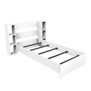 Białe łóżko jednoosobowe ze schowkiem 90x190 cm Smart – Kalune Design