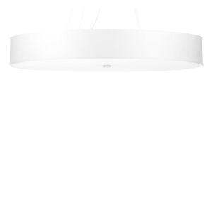 Biała lampa wisząca z tekstylnym kloszem ø 100 cm Herra – Nice Lamps