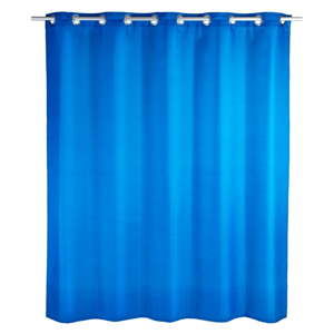 Niebieska zasłona prysznicowa Wenko Comfort Flex, 180x200 cm