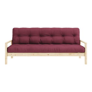 Bordowa rozkładana sofa 205 cm Knob – Karup Design