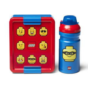 Zestaw czerwono-niebieskiego pojemnika na lunch i butelki LEGO® Iconic