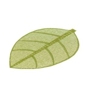 Zielona mata stołowa w kształcie liścia Unimasa, 50x33 cm
