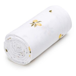 Biały ręcznik dziecięcy muślinowy 100x120 cm Lemonade – T-TOMI