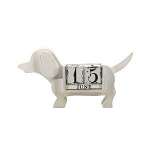 Biały kalendarz w kształcie psa Moycor Gales