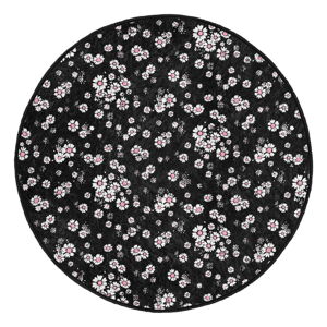 Czarny okrągły dywan odpowiedni do prania/odpowiedni do robotów sprzątających ø 100 cm Comfort – Mila Home