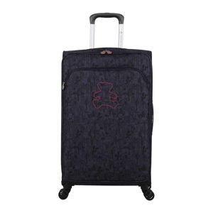 Fioletowa walizka z 4 kółkami Lulucastagnette Teddy Bear, 71 l