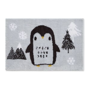 Jasnoszary dywanik łazienkowy 40x60 cm Cosy Penguin – Catherine Lansfield