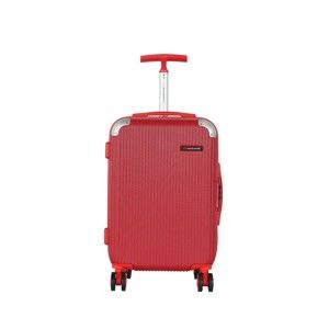 Ciemnoczerwona walizka podręczna Travel World Luxury, 44 l
