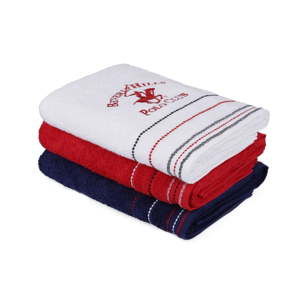Zestaw 3 kolorowych ręczników z bawełny, 140x70 cm