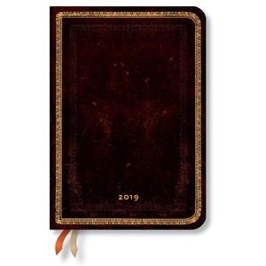 Kalendarz na 2019 rok Paperblanks Black Moroccan Verso,12x17 cm