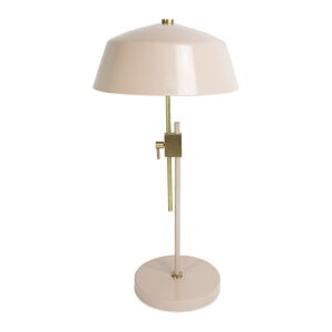 Jasnoróżowa lampa stołowa z metalowym kloszem (wysokość 64 cm) Dusk – HF Living