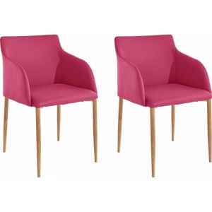 Zestaw 2 różowych krzeseł Støraa Nimbus