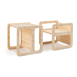 Krzesełka dla dzieci z drewna sosnowego zestaw 2 szt. Montessori – Little Nice Things