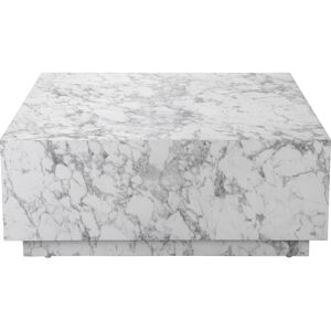 Biały stolik w dekorze marmuru 100x100 cm Vito – Støraa