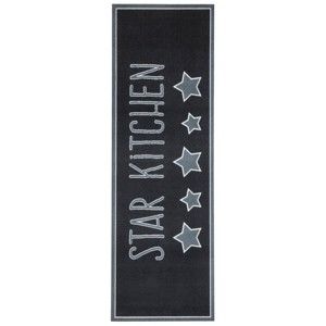 Czarny chodnik Zala Living Star, 50x150 cm