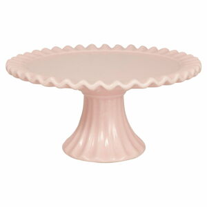 Różowa ceramiczna patera na tort Green Gate Columbine, ø 20 cm