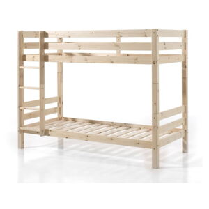 Naturalne piętrowe łóżko dziecięce 90x200 cm Pino - Vipack