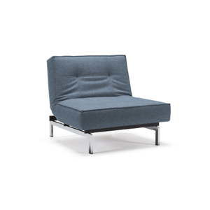 Jasnoniebieski rozkładany fotel z metalową konstrukcją Innovation Splitback Mixed Dance Light Blue
