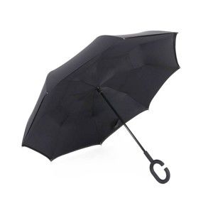 Czarny parasol Ambiance Interior, ⌀ 110 cm