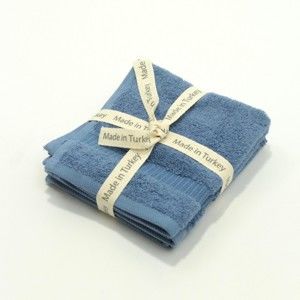Niebieski ręcznik bawełniany My Home Plus Guest, 33x33 cm