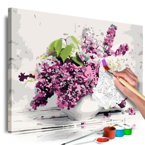 Zestaw płótna, farb i pędzli DIY Artgeist Vase and Flowers, 60x40 cm