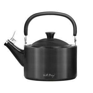 Czarny czajnik z gwizdkiem Vialli Design, 1,5 l
