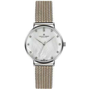 Damski zegarek z paskiem w srebrnym kolorze ze stali nierdzewnej Frederic Graff Kaglia