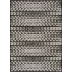 Ciemnoszary dywan odpowiedni na zewnątrz Universal Tokio Stripe, 60x110 cm