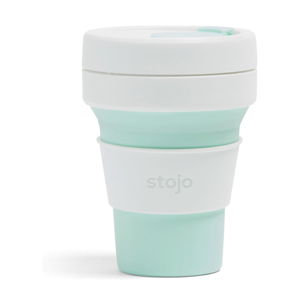 Biało-zielony składany kubek Stojo Pocket Cup Mint, 355 ml