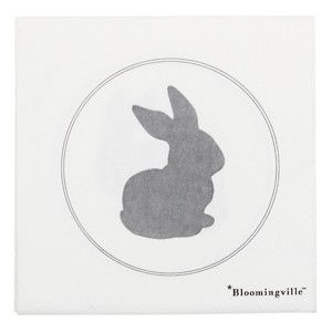 Zestaw 20 serwetek papierowych Bloomingville Bunny, 33x33 cm